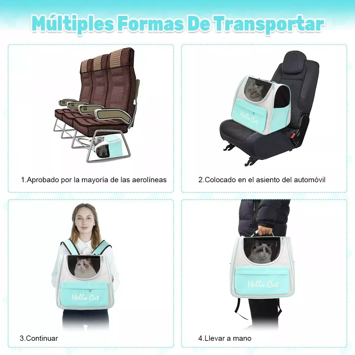 Mochila Bolso Porta Perros y Gatos