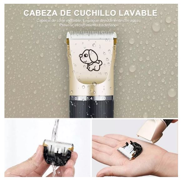 Máquina Cortapelo para Mascotas Recargable por USB