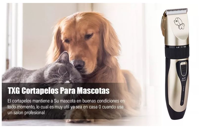 Máquina Cortapelo para Mascotas Recargable por USB
